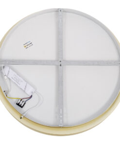 GloboStar® SALEM 61239 Πλαφονιέρα Οροφής Δαχτυλίδι-Κύκλος LED CCT 105W 12075lm 120° AC 220-240V - Εναλλαγή Φωτισμού μέσω Τηλεχειριστηρίου All In One Ψυχρό 6000k+Φυσικό 4500k+Θερμό 2700k Dimmable Φ60cm - Χρυσό Σαμπανιζέ - 3 Years Warranty 18 61239 5