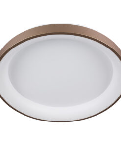 GloboStar® SALEM 61240 Πλαφονιέρα Οροφής Δαχτυλίδι-Κύκλος LED CCT 105W 12075lm 120° AC 220-240V - Εναλλαγή Φωτισμού μέσω Τηλεχειριστηρίου All In One Ψυχρό 6000k+Φυσικό 4500k+Θερμό 2700k Dimmable Φ60cm - Καφέ & Χάλκινο - 3 Years Warranty 17 61240 4