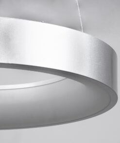 GLOBOSTAR® SALEM 61242 Μοντέρνο Κρεμαστό Φωτιστικό Οροφής LED 75W 8625lm 120° AC 220-240V IP20 Ρυθμιζόμενο Λευκό CCT με Χειριστήριο από 2700K έως 6000K Dimmable - Lumileds SMD Chip - Ασημί - Μ45 x Π45 x Υ7cm - 3 Χρόνια Εγγύηση 17 61242 5