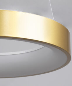 GLOBOSTAR® SALEM 61243 Μοντέρνο Κρεμαστό Φωτιστικό Οροφής LED 75W 8625lm 120° AC 220-240V IP20 Ρυθμιζόμενο Λευκό CCT με Χειριστήριο από 2700K έως 6000K Dimmable - Lumileds SMD Chip - Χρυσό - Μ45 x Π45 x Υ7cm - 3 Χρόνια Εγγύηση 17 61243 5