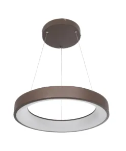 GloboStar® GLOBOSTAR® SALEM 61244 Μοντέρνο Κρεμαστό Φωτιστικό Οροφής LED 75W 8625lm 120° AC 220-240V IP20 Ρυθμιζόμενο Λευκό CCT με Χειριστήριο από 2700K έως 6000K Dimmable - Lumileds SMD Chip - Χάλκινο & Καφέ - Μ45 x Π45 x Υ7cm - 3 Χρόνια Εγγύηση