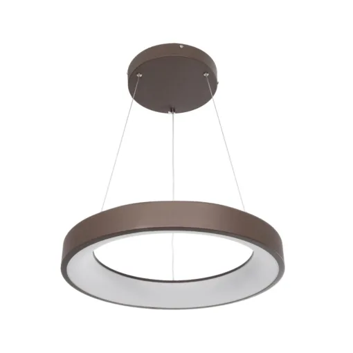 GloboStar® GLOBOSTAR® SALEM 61244 Μοντέρνο Κρεμαστό Φωτιστικό Οροφής LED 75W 8625lm 120° AC 220-240V IP20 Ρυθμιζόμενο Λευκό CCT με Χειριστήριο από 2700K έως 6000K Dimmable - Lumileds SMD Chip - Χάλκινο & Καφέ - Μ45 x Π45 x Υ7cm - 3 Χρόνια Εγγύηση