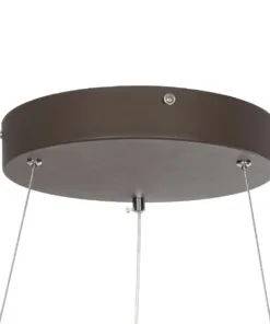 GLOBOSTAR® SALEM 61244 Μοντέρνο Κρεμαστό Φωτιστικό Οροφής LED 75W 8625lm 120° AC 220-240V IP20 Ρυθμιζόμενο Λευκό CCT με Χειριστήριο από 2700K έως 6000K Dimmable - Lumileds SMD Chip - Χάλκινο & Καφέ - Μ45 x Π45 x Υ7cm - 3 Χρόνια Εγγύηση 17 61244 new 6