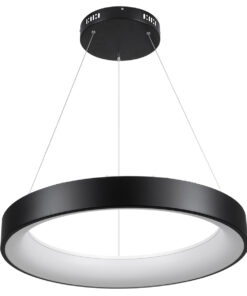 Alternative view of GLOBOSTAR® SALEM 61245 Μοντέρνο Κρεμαστό Φωτιστικό Οροφής LED 105W 12075lm 120° AC 220-240V IP20 Ρυθμιζόμενο Λευκό CCT με Χειριστήριο από 2700K έως 6000K Dimmable - Lumileds SMD Chip - Μαύρο - Μ60 x Π60 x Υ7cm - 3 Χρόνια Εγγύηση