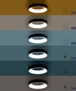 GLOBOSTAR® SALEM 61246 Μοντέρνο Κρεμαστό Φωτιστικό Οροφής LED 105W 12075lm 120° AC 220-240V IP20 Ρυθμιζόμενο Λευκό CCT με Χειριστήριο από 2700K έως 6000K Dimmable - Lumileds SMD Chip - Ασημί - Μ60 x Π60 x Υ7cm - 3 Χρόνια Εγγύηση 23 61246 10