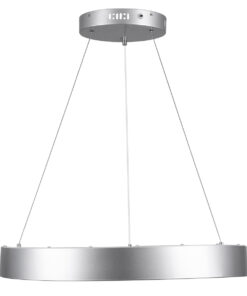GLOBOSTAR® SALEM 61246 Μοντέρνο Κρεμαστό Φωτιστικό Οροφής LED 105W 12075lm 120° AC 220-240V IP20 Ρυθμιζόμενο Λευκό CCT με Χειριστήριο από 2700K έως 6000K Dimmable - Lumileds SMD Chip - Ασημί - Μ60 x Π60 x Υ7cm - 3 Χρόνια Εγγύηση 16 61246 3