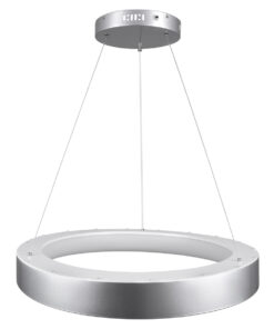 GLOBOSTAR® SALEM 61246 Μοντέρνο Κρεμαστό Φωτιστικό Οροφής LED 105W 12075lm 120° AC 220-240V IP20 Ρυθμιζόμενο Λευκό CCT με Χειριστήριο από 2700K έως 6000K Dimmable - Lumileds SMD Chip - Ασημί - Μ60 x Π60 x Υ7cm - 3 Χρόνια Εγγύηση 17 61246 4