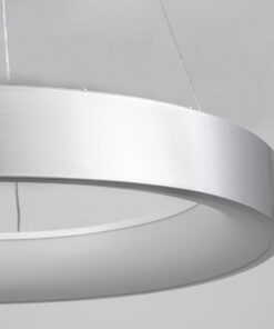 GLOBOSTAR® SALEM 61246 Μοντέρνο Κρεμαστό Φωτιστικό Οροφής LED 105W 12075lm 120° AC 220-240V IP20 Ρυθμιζόμενο Λευκό CCT με Χειριστήριο από 2700K έως 6000K Dimmable - Lumileds SMD Chip - Ασημί - Μ60 x Π60 x Υ7cm - 3 Χρόνια Εγγύηση 18 61246 5