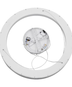 GLOBOSTAR® SALEM 61246 Μοντέρνο Κρεμαστό Φωτιστικό Οροφής LED 105W 12075lm 120° AC 220-240V IP20 Ρυθμιζόμενο Λευκό CCT με Χειριστήριο από 2700K έως 6000K Dimmable - Lumileds SMD Chip - Ασημί - Μ60 x Π60 x Υ7cm - 3 Χρόνια Εγγύηση 20 61246 7