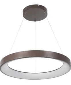 GloboStar® GLOBOSTAR® SALEM 61248 Μοντέρνο Κρεμαστό Φωτιστικό Οροφής LED 105W 12075lm 120° AC 220-240V IP20 Ρυθμιζόμενο Λευκό CCT με Χειριστήριο από 2700K έως 6000K Dimmable - Lumileds SMD Chip - Χάλκινο & Καφέ - Μ60 x Π60 x Υ7cm - 3 Χρόνια Εγγύηση