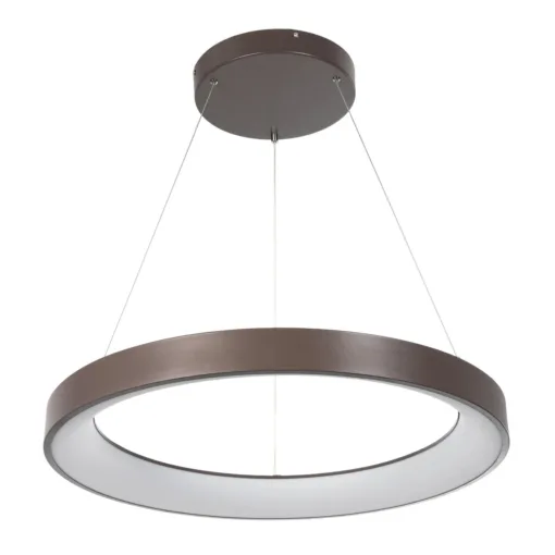 GloboStar® GLOBOSTAR® SALEM 61248 Μοντέρνο Κρεμαστό Φωτιστικό Οροφής LED 105W 12075lm 120° AC 220-240V IP20 Ρυθμιζόμενο Λευκό CCT με Χειριστήριο από 2700K έως 6000K Dimmable - Lumileds SMD Chip - Χάλκινο & Καφέ - Μ60 x Π60 x Υ7cm - 3 Χρόνια Εγγύηση
