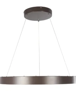 GLOBOSTAR® SALEM 61248 Μοντέρνο Κρεμαστό Φωτιστικό Οροφής LED 105W 12075lm 120° AC 220-240V IP20 Ρυθμιζόμενο Λευκό CCT με Χειριστήριο από 2700K έως 6000K Dimmable - Lumileds SMD Chip - Χάλκινο & Καφέ - Μ60 x Π60 x Υ7cm - 3 Χρόνια Εγγύηση 14 61248 new 3