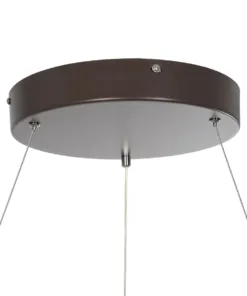 GLOBOSTAR® SALEM 61248 Μοντέρνο Κρεμαστό Φωτιστικό Οροφής LED 105W 12075lm 120° AC 220-240V IP20 Ρυθμιζόμενο Λευκό CCT με Χειριστήριο από 2700K έως 6000K Dimmable - Lumileds SMD Chip - Χάλκινο & Καφέ - Μ60 x Π60 x Υ7cm - 3 Χρόνια Εγγύηση 17 61248 new 6