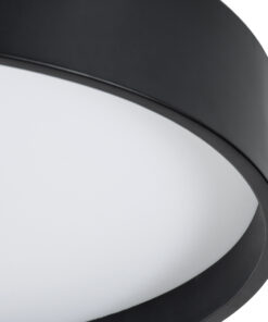 GloboStar® NARNIA 61257 Πλαφονιέρα Οροφής LED CCT 75W 8625lm 120° AC 220-240V - Εναλλαγή Φωτισμού μέσω Τηλεχειριστηρίου All In One Ψυχρό 6000k+Φυσικό 4500k+Θερμό 2700k Dimmable Φ45 x Υ8cm - Μαύρο - 3 Years Warranty 19 61257 7