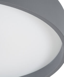 GloboStar® NARNIA 61260 Πλαφονιέρα Οροφής LED CCT 100W 11500lm 120° AC 220-240V - Εναλλαγή Φωτισμού μέσω Τηλεχειριστηρίου All In One Ψυχρό 6000k+Φυσικό 4500k+Θερμό 2700k Dimmable Φ60 x Υ10cm - Γκρι Ανθρακί - 3 Years Warranty 19 61260 7