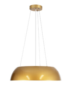 GLOBOSTAR® ANATOLIA 61268 Μοντέρνο Κρεμαστό Φωτιστικό Οροφής LED 60W 6900lm 120° AC 220-240V IP20 Ρυθμιζόμενο Λευκό CCT με Χειριστήριο από 2700K έως 6000K Dimmable - Lumileds SMD Chip - Χρυσό - Μ43 x Π43 x Υ11cm - 3 Χρόνια Εγγύηση 16 61268 3