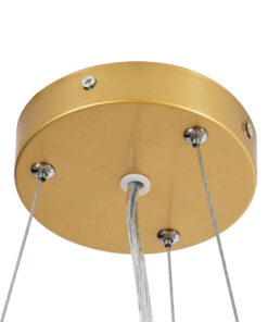 GLOBOSTAR® ANATOLIA 61268 Μοντέρνο Κρεμαστό Φωτιστικό Οροφής LED 60W 6900lm 120° AC 220-240V IP20 Ρυθμιζόμενο Λευκό CCT με Χειριστήριο από 2700K έως 6000K Dimmable - Lumileds SMD Chip - Χρυσό - Μ43 x Π43 x Υ11cm - 3 Χρόνια Εγγύηση 19 61268 6