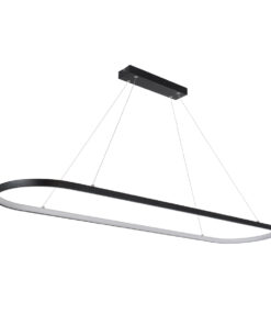 Alternative view of GLOBOSTAR® BOLIVAR 61271 Μοντέρνο Κρεμαστό Φωτιστικό Οροφής LED 54W 6210lm 360° AC 220-240V IP20 Ρυθμιζόμενο Λευκό CCT με Χειριστήριο από 2700K έως 6000K Dimmable - Lumileds SMD Chip - Μαύρο Ματ - Μ120 x Π30 x Υ2cm - 3 Χρόνια Εγγύηση