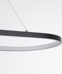 GLOBOSTAR® BOLIVAR 61271 Μοντέρνο Κρεμαστό Φωτιστικό Οροφής LED 54W 6210lm 360° AC 220-240V IP20 Ρυθμιζόμενο Λευκό CCT με Χειριστήριο από 2700K έως 6000K Dimmable - Lumileds SMD Chip - Μαύρο Ματ - Μ120 x Π30 x Υ2cm - 3 Χρόνια Εγγύηση 18 61271 6