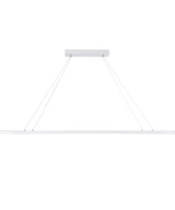 GLOBOSTAR® BOLIVAR 61272 Μοντέρνο Κρεμαστό Φωτιστικό Οροφής LED 54W 6210lm 360° AC 220-240V IP20 Ρυθμιζόμενο Λευκό CCT με Χειριστήριο από 2700K έως 6000K Dimmable - Lumileds SMD Chip - Λευκό Ματ - Μ120 x Π30 x Υ2cm - 3 Χρόνια Εγγύηση 15 61272 4