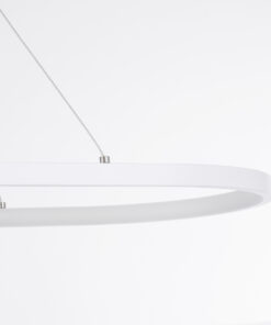 GLOBOSTAR® BOLIVAR 61272 Μοντέρνο Κρεμαστό Φωτιστικό Οροφής LED 54W 6210lm 360° AC 220-240V IP20 Ρυθμιζόμενο Λευκό CCT με Χειριστήριο από 2700K έως 6000K Dimmable - Lumileds SMD Chip - Λευκό Ματ - Μ120 x Π30 x Υ2cm - 3 Χρόνια Εγγύηση 17 61272 6