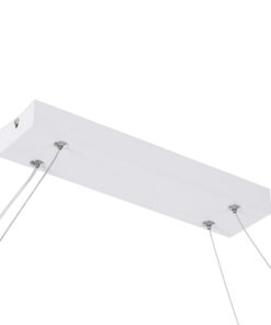 GLOBOSTAR® BOLIVAR 61272 Μοντέρνο Κρεμαστό Φωτιστικό Οροφής LED 54W 6210lm 360° AC 220-240V IP20 Ρυθμιζόμενο Λευκό CCT με Χειριστήριο από 2700K έως 6000K Dimmable - Lumileds SMD Chip - Λευκό Ματ - Μ120 x Π30 x Υ2cm - 3 Χρόνια Εγγύηση 18 61272 7