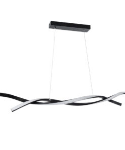 Alternative view of GLOBOSTAR® MORALES 61275 Μοντέρνο Κρεμαστό Φωτιστικό Οροφής LED 54W 6048lm 300° AC 220-240V IP20 Ρυθμιζόμενο Λευκό CCT με Χειριστήριο από 2700K έως 6000K Dimmable - Lumileds SMD Chip - Μαύρο Ματ - Μ90 x Π14 x Υ14cm - 3 Χρόνια Εγγύηση