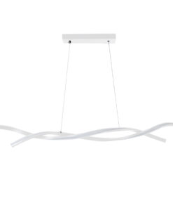 GLOBOSTAR® MORALES 61276 Μοντέρνο Κρεμαστό Φωτιστικό Οροφής LED 54W 6048lm 300° AC 220-240V IP20 Ρυθμιζόμενο Λευκό CCT με Χειριστήριο από 2700K έως 6000K Dimmable - Lumileds SMD Chip - Λευκό Ματ - Μ90 x Π14 x Υ14cm - 3 Χρόνια Εγγύηση 15 61276 3