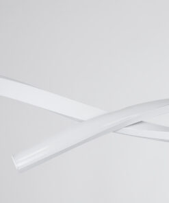 GLOBOSTAR® MORALES 61276 Μοντέρνο Κρεμαστό Φωτιστικό Οροφής LED 54W 6048lm 300° AC 220-240V IP20 Ρυθμιζόμενο Λευκό CCT με Χειριστήριο από 2700K έως 6000K Dimmable - Lumileds SMD Chip - Λευκό Ματ - Μ90 x Π14 x Υ14cm - 3 Χρόνια Εγγύηση 17 61276 5