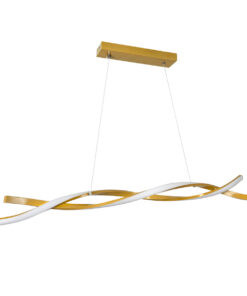 Alternative view of GLOBOSTAR® MORALES 61278 Μοντέρνο Κρεμαστό Φωτιστικό Οροφής LED 54W 6048lm 200° AC 220-240V IP20 Ρυθμιζόμενο Λευκό CCT με Χειριστήριο από 2700K έως 6000K Dimmable - Lumileds SMD Chip - Χρυσό - Μ90 x Π14 x Υ14cm - 3 Χρόνια Εγγύηση