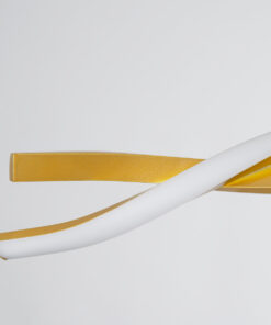 GLOBOSTAR® MORALES 61278 Μοντέρνο Κρεμαστό Φωτιστικό Οροφής LED 54W 6048lm 200° AC 220-240V IP20 Ρυθμιζόμενο Λευκό CCT με Χειριστήριο από 2700K έως 6000K Dimmable - Lumileds SMD Chip - Χρυσό - Μ90 x Π14 x Υ14cm - 3 Χρόνια Εγγύηση 16 61278 5