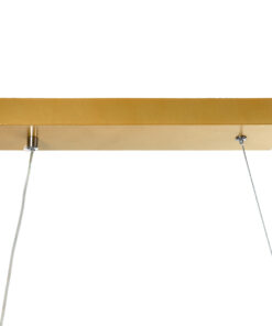 GLOBOSTAR® MORALES 61278 Μοντέρνο Κρεμαστό Φωτιστικό Οροφής LED 54W 6048lm 200° AC 220-240V IP20 Ρυθμιζόμενο Λευκό CCT με Χειριστήριο από 2700K έως 6000K Dimmable - Lumileds SMD Chip - Χρυσό - Μ90 x Π14 x Υ14cm - 3 Χρόνια Εγγύηση 17 61278 6