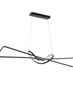 Alternative view of GLOBOSTAR® DOLORES 61279 Μοντέρνο Κρεμαστό Φωτιστικό Οροφής LED 105W 11760lm 300° AC 220-240V IP20 Ρυθμιζόμενο Λευκό CCT με Χειριστήριο από 2700K έως 6000K Dimmable - Lumileds SMD Chip - Μαύρο - Μ110 x Π17 x Υ17.5cm - 3 Χρόνια Εγγύηση