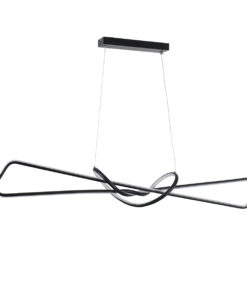 GLOBOSTAR® DOLORES 61279 Μοντέρνο Κρεμαστό Φωτιστικό Οροφής LED 105W 11760lm 300° AC 220-240V IP20 Ρυθμιζόμενο Λευκό CCT με Χειριστήριο από 2700K έως 6000K Dimmable - Lumileds SMD Chip - Μαύρο - Μ110 x Π17 x Υ17.5cm - 3 Χρόνια Εγγύηση 13 61279 3