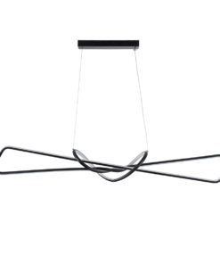 GLOBOSTAR® DOLORES 61279 Μοντέρνο Κρεμαστό Φωτιστικό Οροφής LED 105W 11760lm 300° AC 220-240V IP20 Ρυθμιζόμενο Λευκό CCT με Χειριστήριο από 2700K έως 6000K Dimmable - Lumileds SMD Chip - Μαύρο - Μ110 x Π17 x Υ17.5cm - 3 Χρόνια Εγγύηση 14 61279 4