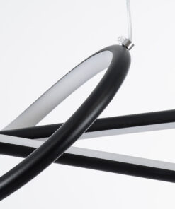 GLOBOSTAR® DOLORES 61279 Μοντέρνο Κρεμαστό Φωτιστικό Οροφής LED 105W 11760lm 300° AC 220-240V IP20 Ρυθμιζόμενο Λευκό CCT με Χειριστήριο από 2700K έως 6000K Dimmable - Lumileds SMD Chip - Μαύρο - Μ110 x Π17 x Υ17.5cm - 3 Χρόνια Εγγύηση 16 61279 6