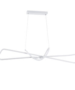 GLOBOSTAR® DOLORES 61280 Μοντέρνο Κρεμαστό Φωτιστικό Οροφής LED 105W 11760lm 300° AC 220-240V IP20 Ρυθμιζόμενο Λευκό CCT με Χειριστήριο από 2700K έως 6000K Dimmable - Lumileds SMD Chip - Λευκό - Μ110 x Π17 x Υ17.5cm - 3 Χρόνια Εγγύηση 13 61280 3