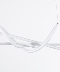 GLOBOSTAR® DOLORES 61280 Μοντέρνο Κρεμαστό Φωτιστικό Οροφής LED 105W 11760lm 300° AC 220-240V IP20 Ρυθμιζόμενο Λευκό CCT με Χειριστήριο από 2700K έως 6000K Dimmable - Lumileds SMD Chip - Λευκό - Μ110 x Π17 x Υ17.5cm - 3 Χρόνια Εγγύηση 15 61280 5