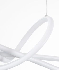 GLOBOSTAR® DOLORES 61280 Μοντέρνο Κρεμαστό Φωτιστικό Οροφής LED 105W 11760lm 300° AC 220-240V IP20 Ρυθμιζόμενο Λευκό CCT με Χειριστήριο από 2700K έως 6000K Dimmable - Lumileds SMD Chip - Λευκό - Μ110 x Π17 x Υ17.5cm - 3 Χρόνια Εγγύηση 16 61280 6