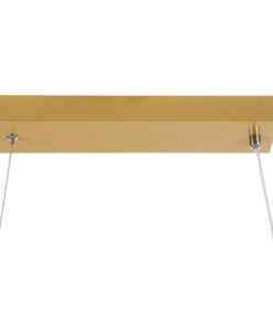 GLOBOSTAR® DOLORES 61282 Μοντέρνο Κρεμαστό Φωτιστικό Οροφής LED 105W 11760lm 300° AC 220-240V IP20 Ρυθμιζόμενο Λευκό CCT με Χειριστήριο από 2700K έως 6000K Dimmable - Lumileds SMD Chip - Χρυσό Βούρτσας - Μ110 x Π17 x Υ17.5cm - 3 Χρόνια Εγγύηση 18 61282 7