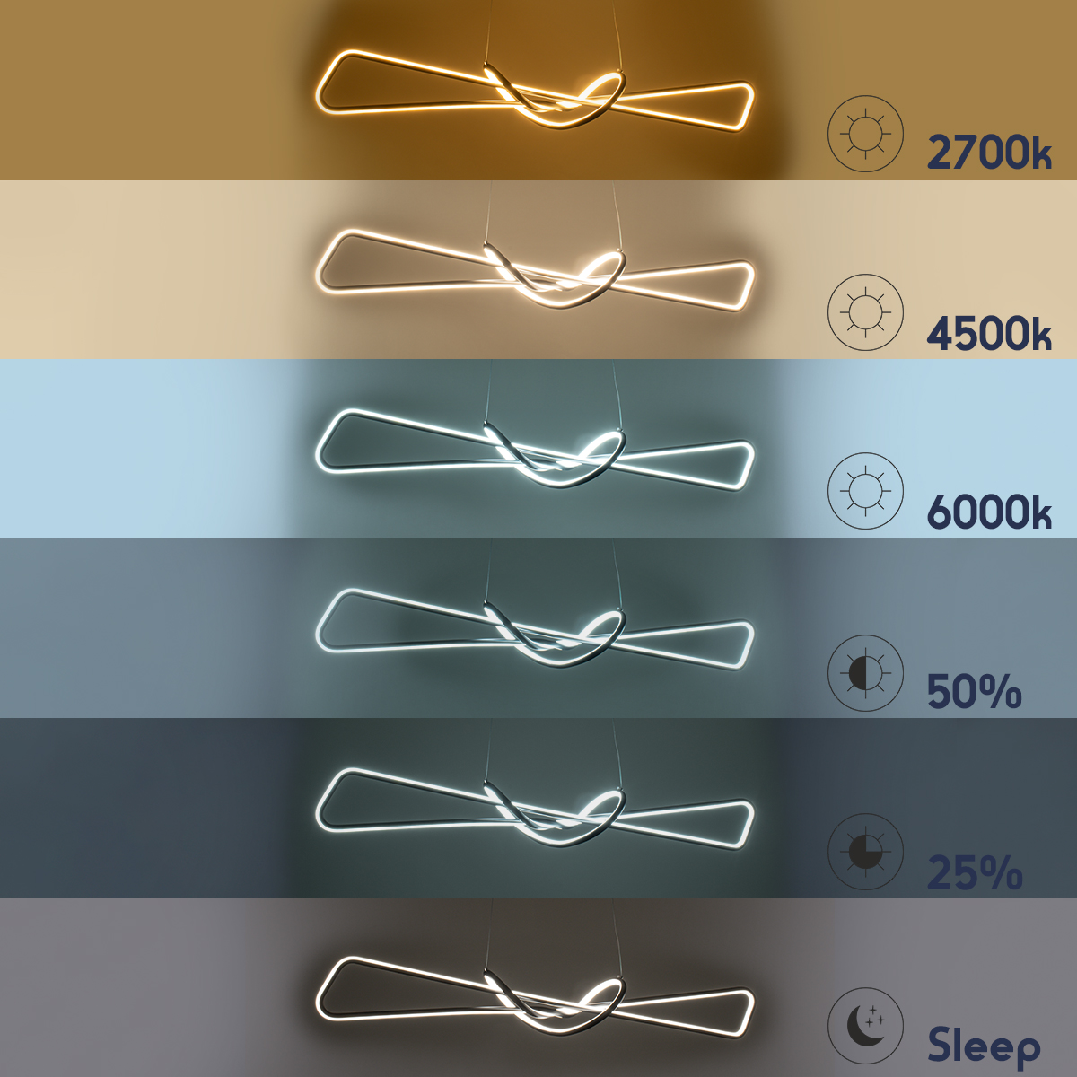 GLOBOSTAR® DOLORES 61282 Μοντέρνο Κρεμαστό Φωτιστικό Οροφής LED 105W 11760lm 300° AC 220-240V IP20 Ρυθμιζόμενο Λευκό CCT με Χειριστήριο από 2700K έως 6000K Dimmable - Lumileds SMD Chip - Χρυσό Βούρτσας - Μ110 x Π17 x Υ17.5cm - 3 Χρόνια Εγγύηση 10 GLOBOSTAR® DOLORES 61282 Μοντέρνο Κρεμαστό Φωτιστικό Οροφής LED 105W 11760lm 300° AC 220-240V IP20 Ρυθμιζόμενο Λευκό CCT με Χειριστήριο από 2700K έως 6000K Dimmable - Lumileds SMD Chip - Χρυσό Βούρτσας - Μ110 x Π17 x Υ17.5cm - 3 Χρόνια Εγγύηση - Image 8