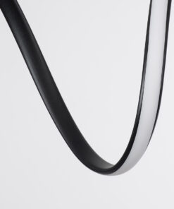 GLOBOSTAR® SPIRALE 61283 Μοντέρνο Κρεμαστό Φωτιστικό Οροφής LED 75W 8400lm 300° AC 220-240V IP20 Ρυθμιζόμενο Λευκό CCT με Χειριστήριο από 2700K έως 6000K Dimmable - Lumileds SMD Chip - Μαύρο - Μ72 x Π25 x Υ30cm - 3 Χρόνια Εγγύηση 14 61283 5