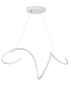 Alternative view of GLOBOSTAR® SPIRALE 61284 Μοντέρνο Κρεμαστό Φωτιστικό Οροφής LED 75W 8400lm 300° AC 220-240V IP20 Ρυθμιζόμενο Λευκό CCT με Χειριστήριο από 2700K έως 6000K Dimmable - Lumileds SMD Chip - Λευκό - Μ72 x Π25 x Υ30cm - 3 Χρόνια Εγγύηση