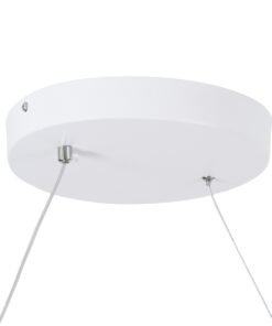 GLOBOSTAR® SPIRALE 61284 Μοντέρνο Κρεμαστό Φωτιστικό Οροφής LED 75W 8400lm 300° AC 220-240V IP20 Ρυθμιζόμενο Λευκό CCT με Χειριστήριο από 2700K έως 6000K Dimmable - Lumileds SMD Chip - Λευκό - Μ72 x Π25 x Υ30cm - 3 Χρόνια Εγγύηση 15 61284 6