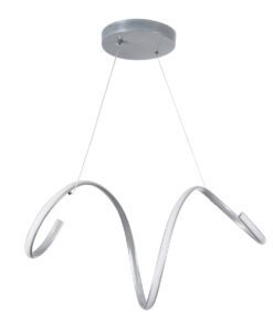 Alternative view of GLOBOSTAR® SPIRALE 61285 Μοντέρνο Κρεμαστό Φωτιστικό Οροφής LED 75W 8400lm 300° AC 220-240V IP20 Ρυθμιζόμενο Λευκό CCT με Χειριστήριο από 2700K έως 6000K Dimmable - Lumileds SMD Chip - Νίκελ Βούρτσας - Μ72 x Π25 x Υ30cm - 3 Χρόνια Εγγύηση