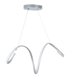 GLOBOSTAR® SPIRALE 61285 Μοντέρνο Κρεμαστό Φωτιστικό Οροφής LED 75W 8400lm 300° AC 220-240V IP20 Ρυθμιζόμενο Λευκό CCT με Χειριστήριο από 2700K έως 6000K Dimmable - Lumileds SMD Chip - Νίκελ Βούρτσας - Μ72 x Π25 x Υ30cm - 3 Χρόνια Εγγύηση 13 61285 3