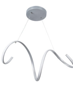 GLOBOSTAR® SPIRALE 61285 Μοντέρνο Κρεμαστό Φωτιστικό Οροφής LED 75W 8400lm 300° AC 220-240V IP20 Ρυθμιζόμενο Λευκό CCT με Χειριστήριο από 2700K έως 6000K Dimmable - Lumileds SMD Chip - Νίκελ Βούρτσας - Μ72 x Π25 x Υ30cm - 3 Χρόνια Εγγύηση 14 61285 4