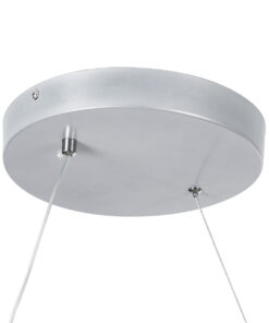 GLOBOSTAR® SPIRALE 61285 Μοντέρνο Κρεμαστό Φωτιστικό Οροφής LED 75W 8400lm 300° AC 220-240V IP20 Ρυθμιζόμενο Λευκό CCT με Χειριστήριο από 2700K έως 6000K Dimmable - Lumileds SMD Chip - Νίκελ Βούρτσας - Μ72 x Π25 x Υ30cm - 3 Χρόνια Εγγύηση 16 61285 6