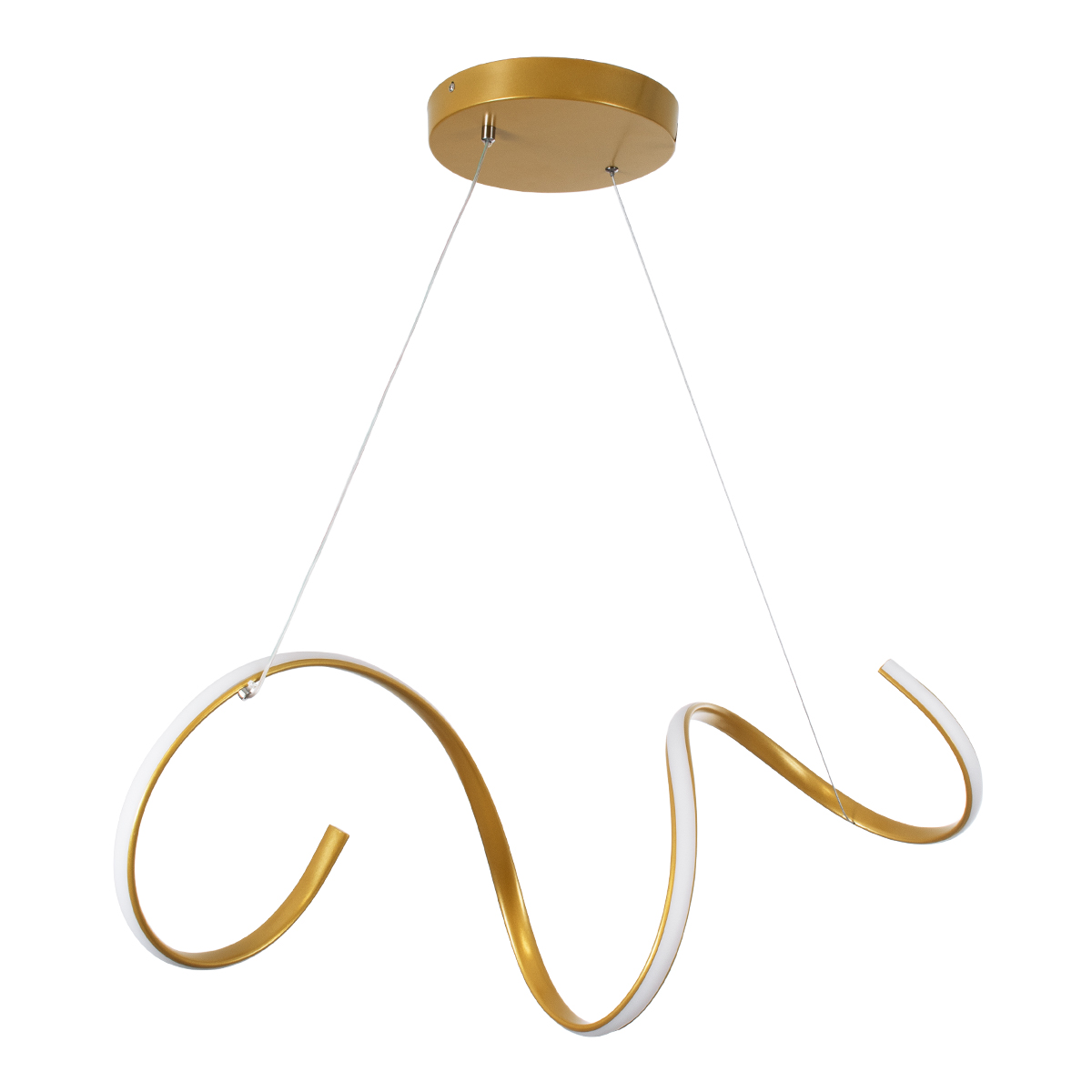 GLOBOSTAR® SPIRALE 61286 Μοντέρνο Κρεμαστό Φωτιστικό Οροφής LED 75W 8400lm 300° AC 220-240V IP20 Ρυθμιζόμενο Λευκό CCT με Χειριστήριο από 2700K έως 6000K Dimmable - Lumileds SMD Chip - Χρυσό Βούρτσας - Μ72 x Π25 x Υ30cm - 3 Χρόνια Εγγύηση 4 GLOBOSTAR® SPIRALE 61286 Μοντέρνο Κρεμαστό Φωτιστικό Οροφής LED 75W 8400lm 300° AC 220-240V IP20 Ρυθμιζόμενο Λευκό CCT με Χειριστήριο από 2700K έως 6000K Dimmable - Lumileds SMD Chip - Χρυσό Βούρτσας - Μ72 x Π25 x Υ30cm - 3 Χρόνια Εγγύηση - Image 2