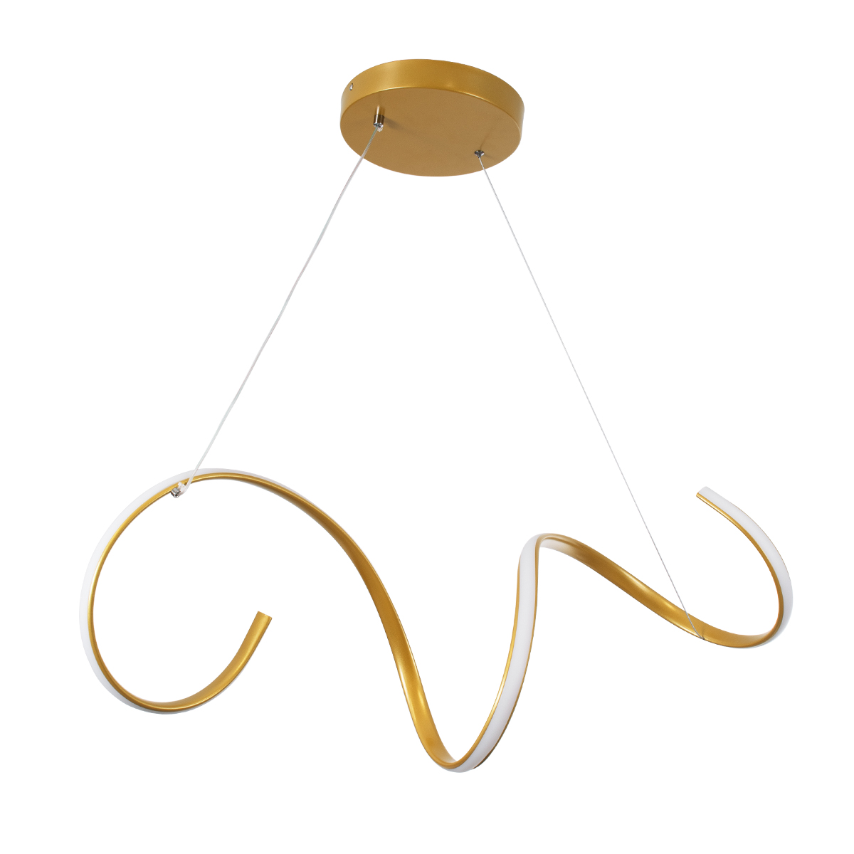 GLOBOSTAR® SPIRALE 61286 Μοντέρνο Κρεμαστό Φωτιστικό Οροφής LED 75W 8400lm 300° AC 220-240V IP20 Ρυθμιζόμενο Λευκό CCT με Χειριστήριο από 2700K έως 6000K Dimmable - Lumileds SMD Chip - Χρυσό Βούρτσας - Μ72 x Π25 x Υ30cm - 3 Χρόνια Εγγύηση 6 GLOBOSTAR® SPIRALE 61286 Μοντέρνο Κρεμαστό Φωτιστικό Οροφής LED 75W 8400lm 300° AC 220-240V IP20 Ρυθμιζόμενο Λευκό CCT με Χειριστήριο από 2700K έως 6000K Dimmable - Lumileds SMD Chip - Χρυσό Βούρτσας - Μ72 x Π25 x Υ30cm - 3 Χρόνια Εγγύηση - Image 4